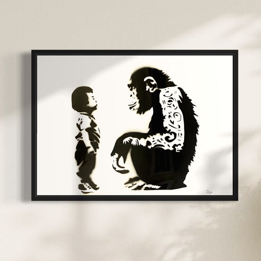«Innocent gaze» black and white
